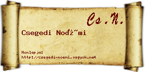 Csegedi Noémi névjegykártya